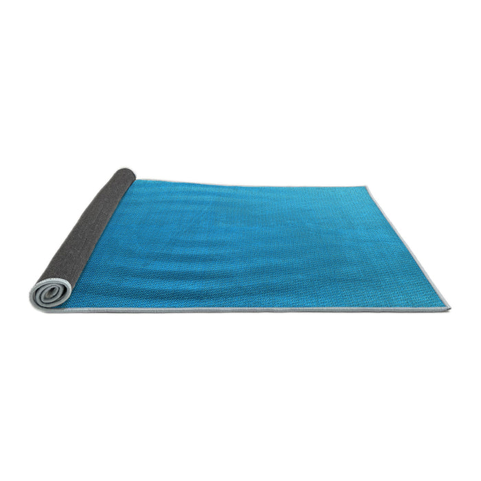 Thickness of Patterned Neon Blue Rug, pat1538lblu