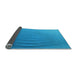 Thickness of Patterned Neon Blue Rug, pat1538lblu