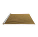 Sideview of Machine Washable Transitional Dark Bisque Brown Rug, wshpat1538org