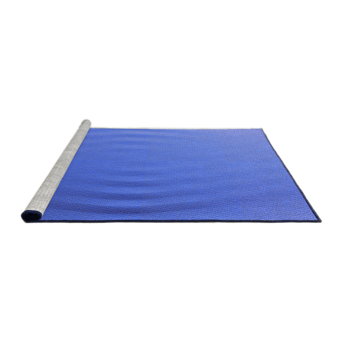 Sideview of Machine Washable Transitional Sky Blue Rug, wshpat1538pur