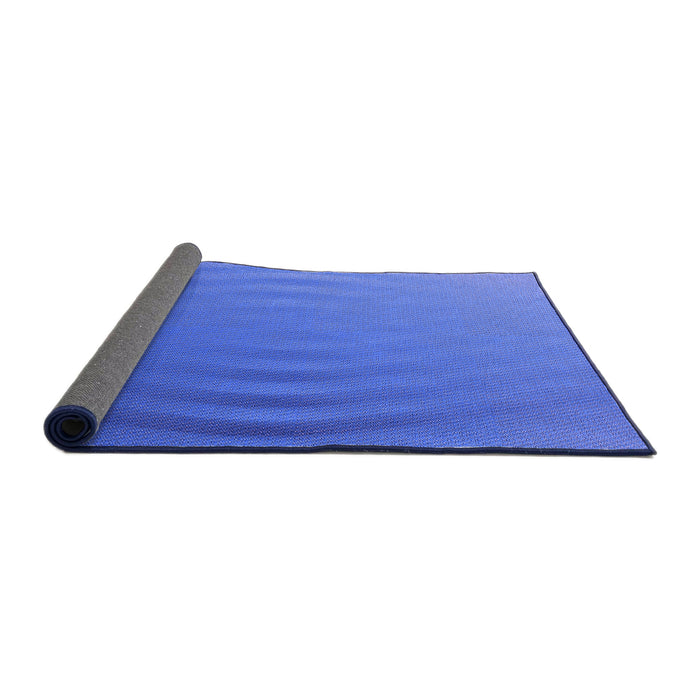 Thickness of Patterned Sky Blue Rug, pat1538pur