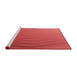 Sideview of Machine Washable Transitional Red Rug, wshpat1538rd