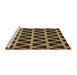 Sideview of Machine Washable Transitional Bronze Brown Rug, wshpat1539brn