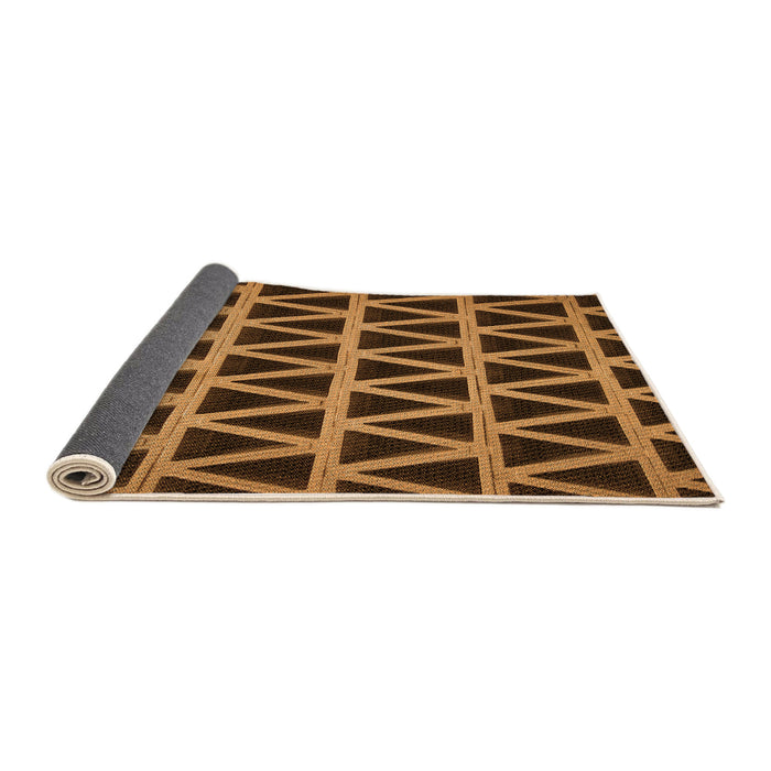 Thickness of Patterned Orange Rug, pat1539org