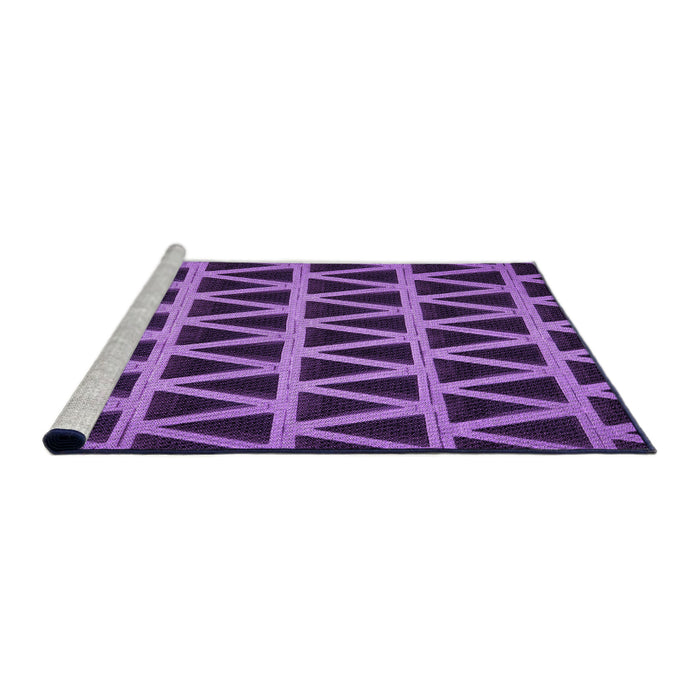Sideview of Machine Washable Transitional Purple Rug, wshpat1539pur