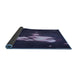 Thickness of Patterned Night Blue Rug, pat154blu