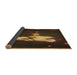 Thickness of Patterned Saddle Brown Rug, pat154brn