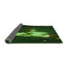 Thickness of Patterned Dark Lime Green Rug, pat154grn