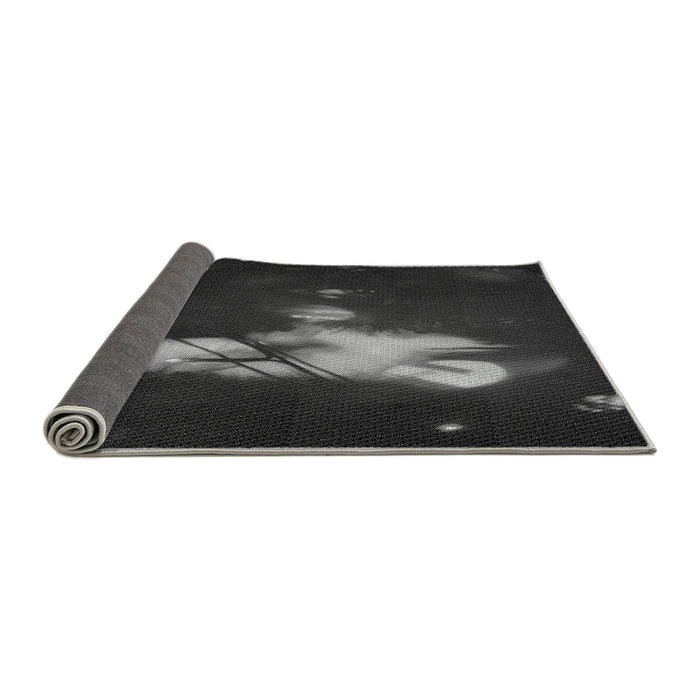 Thickness of Patterned Ash Gray Rug, pat154gry