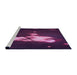 Sideview of Machine Washable Transitional Purple Lily Purple Rug, wshpat154pur