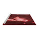 Sideview of Machine Washable Transitional Maroon Red Rug, wshpat154rd