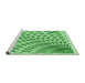 Sideview of Machine Washable Transitional Jade Green Rug, wshpat1540grn