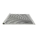 Sideview of Machine Washable Transitional Silver Gray Rug, wshpat1540gry