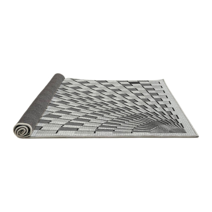 Thickness of Patterned Silver Gray Rug, pat1540gry