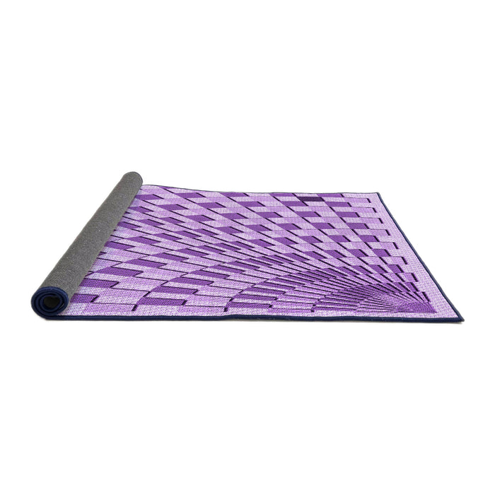 Thickness of Patterned Blossom Pink Rug, pat1540pur