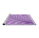 Sideview of Machine Washable Transitional Blossom Pink Rug, wshpat1540pur