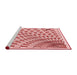 Sideview of Machine Washable Transitional Red Rug, wshpat1540rd