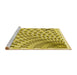 Sideview of Machine Washable Transitional Dark Golden Brown Rug, wshpat1540yw