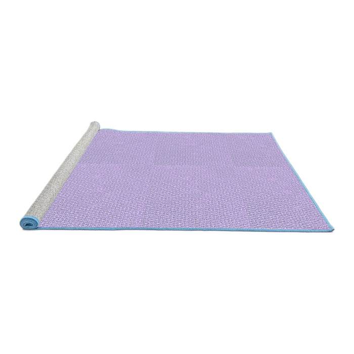 Sideview of Machine Washable Transitional Purple Mimosa Purple Rug, wshpat1541blu