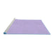 Sideview of Machine Washable Transitional Purple Mimosa Purple Rug, wshpat1541blu