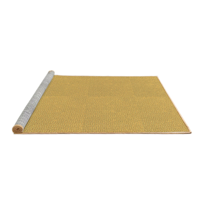 Sideview of Machine Washable Transitional Bright Gold Yellow Rug, wshpat1541brn