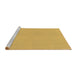 Sideview of Machine Washable Transitional Bright Gold Yellow Rug, wshpat1541brn