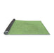 Thickness of Patterned Pastel Green Rug, pat1541lblu