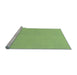 Sideview of Machine Washable Transitional Pastel Green Rug, wshpat1541lblu