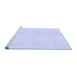 Sideview of Machine Washable Transitional Lavender Blue Rug, wshpat1542blu