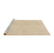 Sideview of Machine Washable Transitional Vanilla Gold Rug, wshpat1542brn