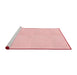 Sideview of Machine Washable Transitional Light Coral Pink Rug, wshpat1542rd