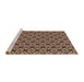 Sideview of Machine Washable Transitional Brown Sand Brown Rug, wshpat1543brn