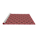 Sideview of Machine Washable Transitional Pastel Red Pink Rug, wshpat1543rd