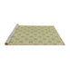 Sideview of Machine Washable Transitional Khaki Gold Rug, wshpat1544brn