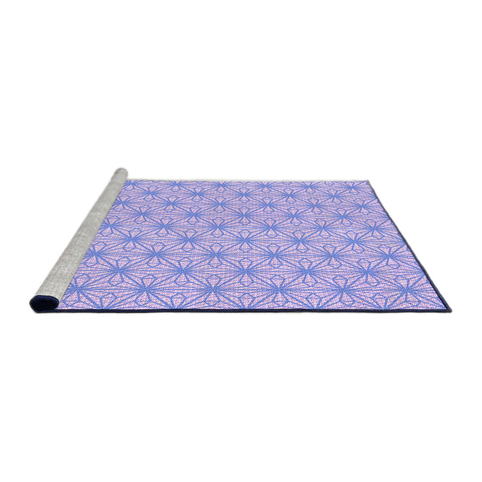 Sideview of Machine Washable Transitional Purple Rug, wshpat1544pur