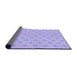 Thickness of Patterned Purple Rug, pat1544pur