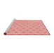 Sideview of Machine Washable Transitional Pink Rug, wshpat1544rd