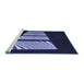 Sideview of Machine Washable Transitional Night Blue Rug, wshpat1545blu