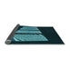 Thickness of Patterned Black Rug, pat1545lblu