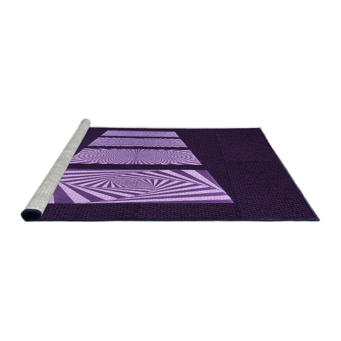 Sideview of Machine Washable Transitional Purple Violet Purple Rug, wshpat1545pur