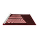 Sideview of Machine Washable Transitional Night Red Rug, wshpat1545rd