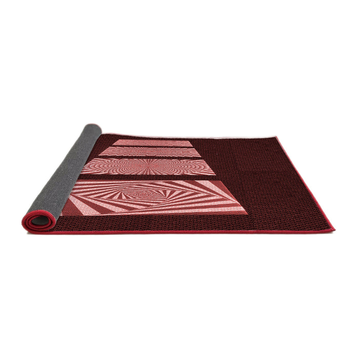 Thickness of Patterned Red Rug, pat1545rd