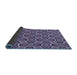 Thickness of Patterned Purple Mimosa Purple Rug, pat1546blu