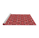 Sideview of Machine Washable Transitional Red Rug, wshpat1546rd