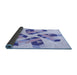 Thickness of Patterned Blue Rug, pat1547blu