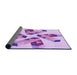 Thickness of Patterned Purple Rug, pat1547pur