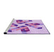 Sideview of Machine Washable Transitional Purple Rug, wshpat1547pur