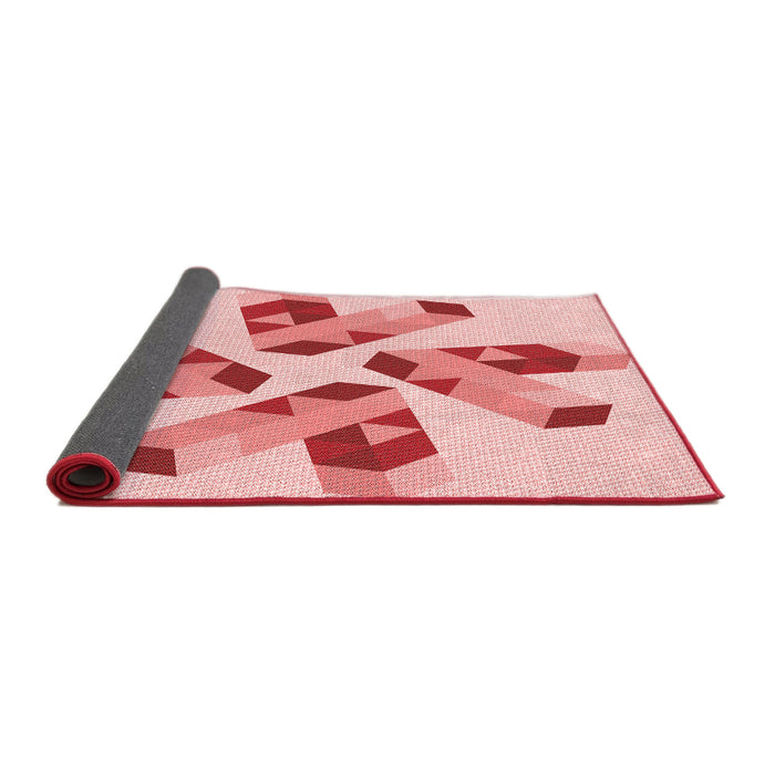 Thickness of Patterned Pink Rug, pat1547rd