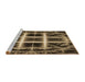 Sideview of Machine Washable Transitional Peru Brown Rug, wshpat1548brn