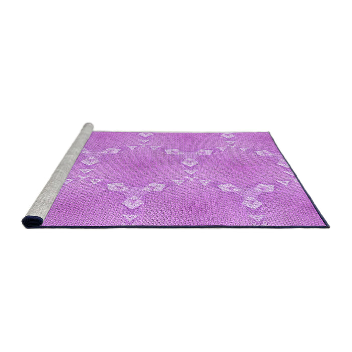 Sideview of Machine Washable Transitional Violet Purple Rug, wshpat1549pur
